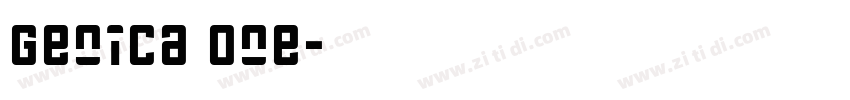 Genica One字体转换